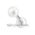 14 Gauge Tragus Ohrring Perle beschichtet, Ohr-Piercing Schmuck Knorpel Ohrring